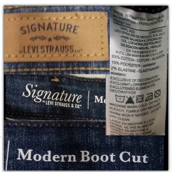 NWT LEVIS STRAUSS SIGNATURE JEANS 10IR Modern boot cut - Picture 3 of 4